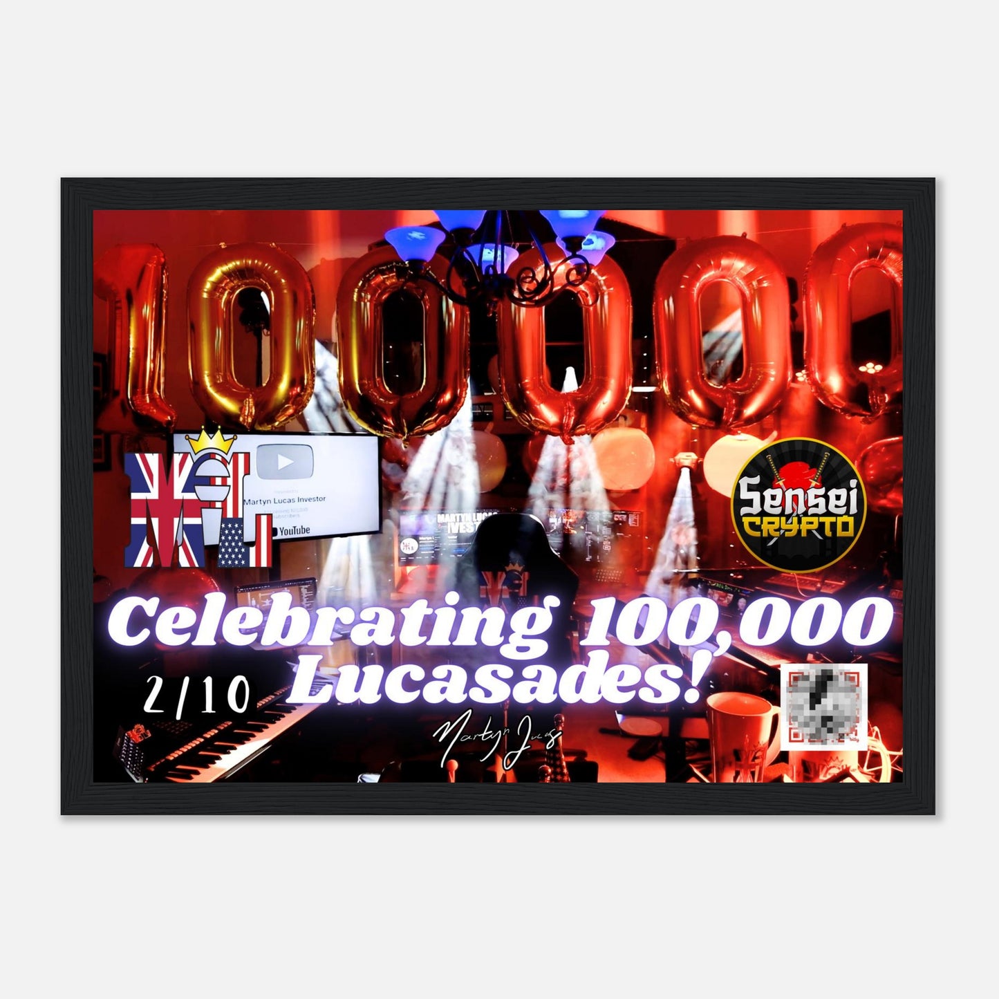 100K Founder’s Edition Framed Poster — 21×29.7cm (No. 2 of 10 • Hidden QR Collectible)