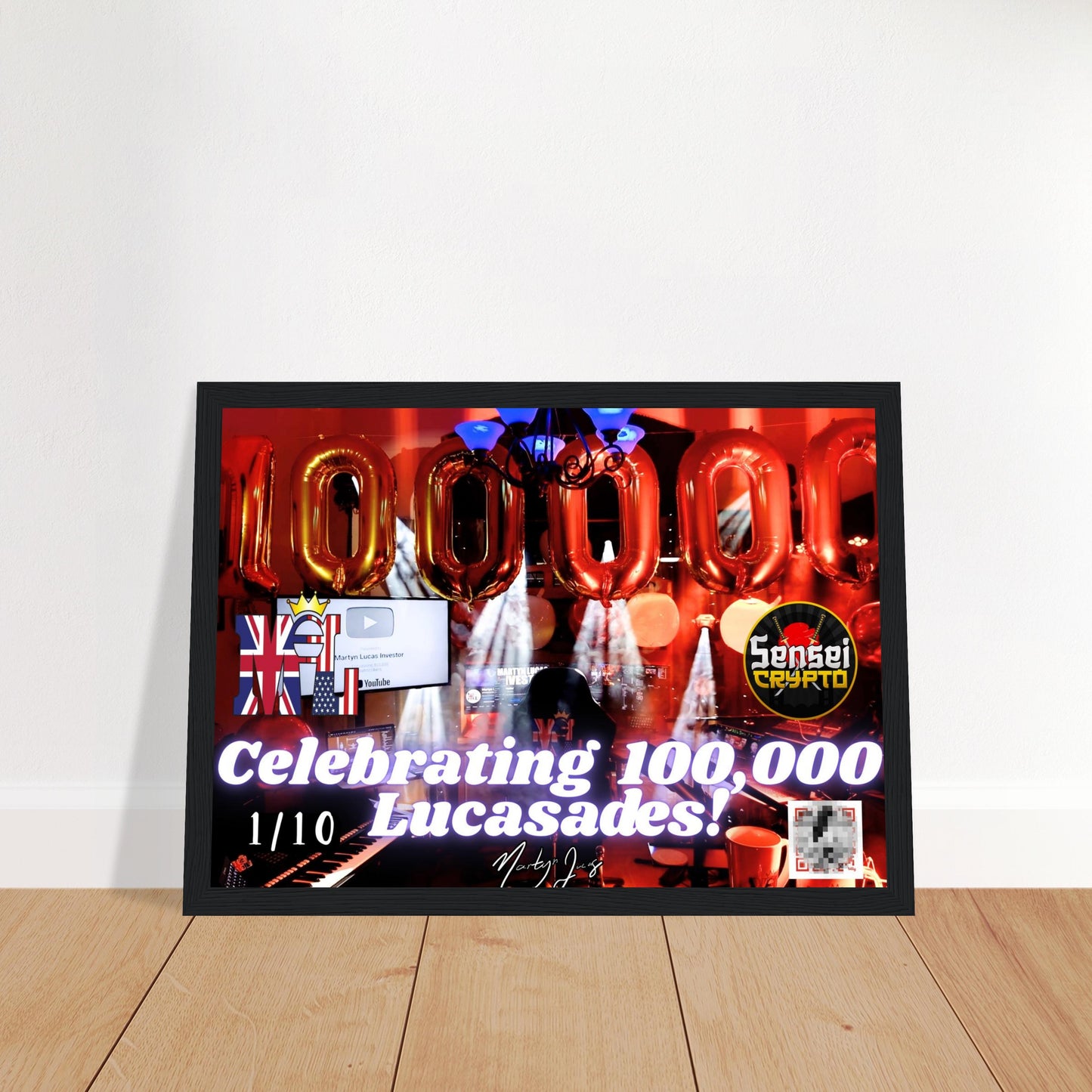 100K Founder’s Edition Framed Poster — 21×29.7cm (No. 1 of 10 • Hidden QR Collectible)