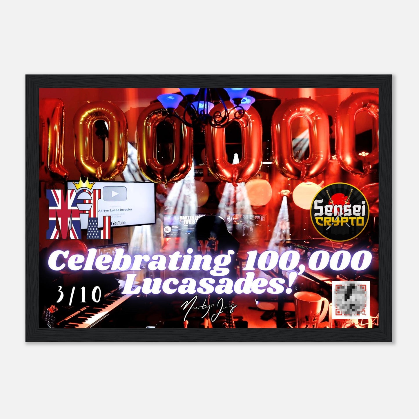 100K Founder’s Edition Framed Poster — 21×29.7cm (No. 3 of 10 • Hidden QR Collectible)