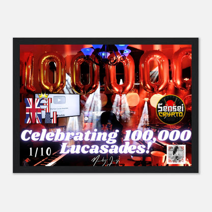100K Founder’s Edition Framed Poster — 21×29.7cm (No. 1 of 10 • Hidden QR Collectible)