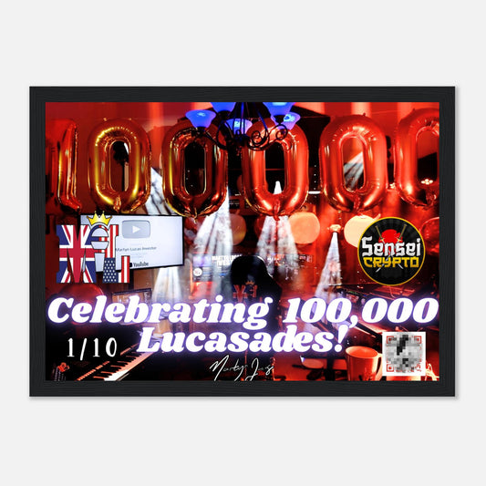 100K Founder’s Edition Framed Poster — 21×29.7cm (No. 1 of 10 • Hidden QR Collectible)
