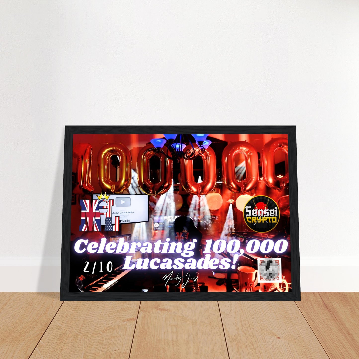 100K Founder’s Edition Framed Poster — 21×29.7cm (No. 2 of 10 • Hidden QR Collectible)