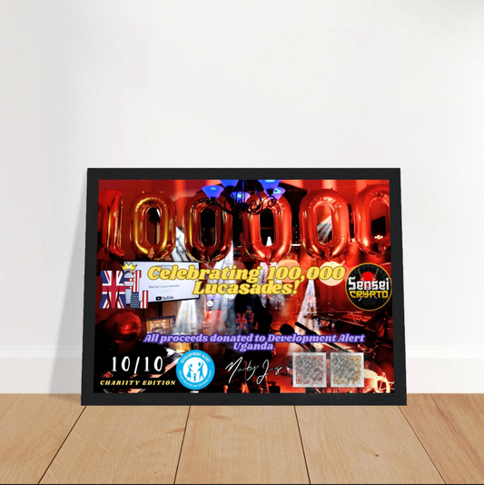 AUCTION 100K Founder’s Edition Framed Poster — 21×29.7cm (No. 10 of 10 • Charity Edition)